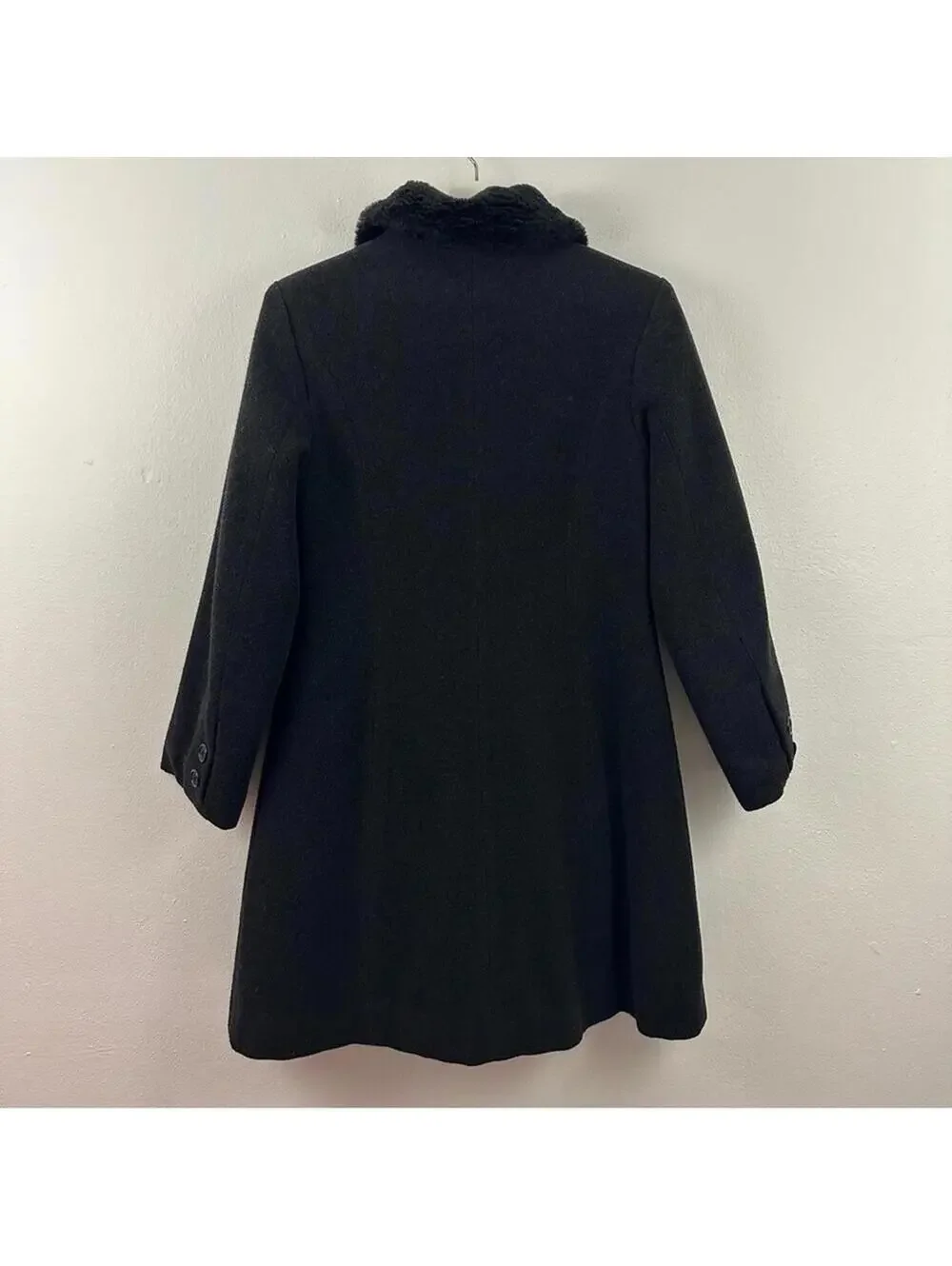 Rothschild Girls Wool Blend Black Zip Up Jacket Size 14
